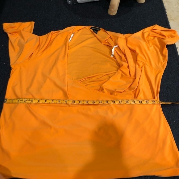 Lane Bryant Orange Front Twist Blouse Size 26/28 - Picture 6 of 7